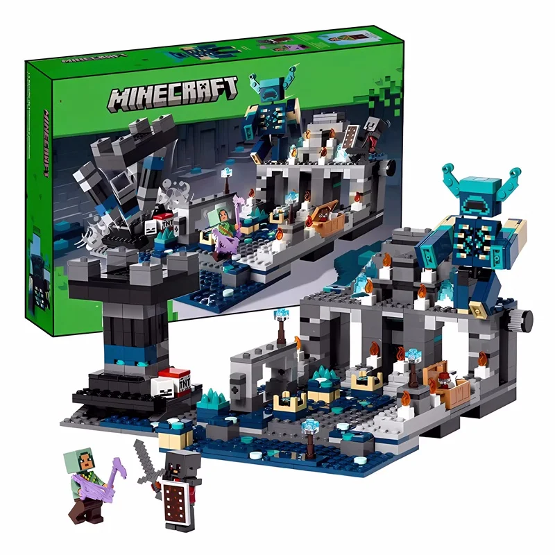 My World The Creeper Mine Deep Dark Battle Building Blocks Bricks Toy