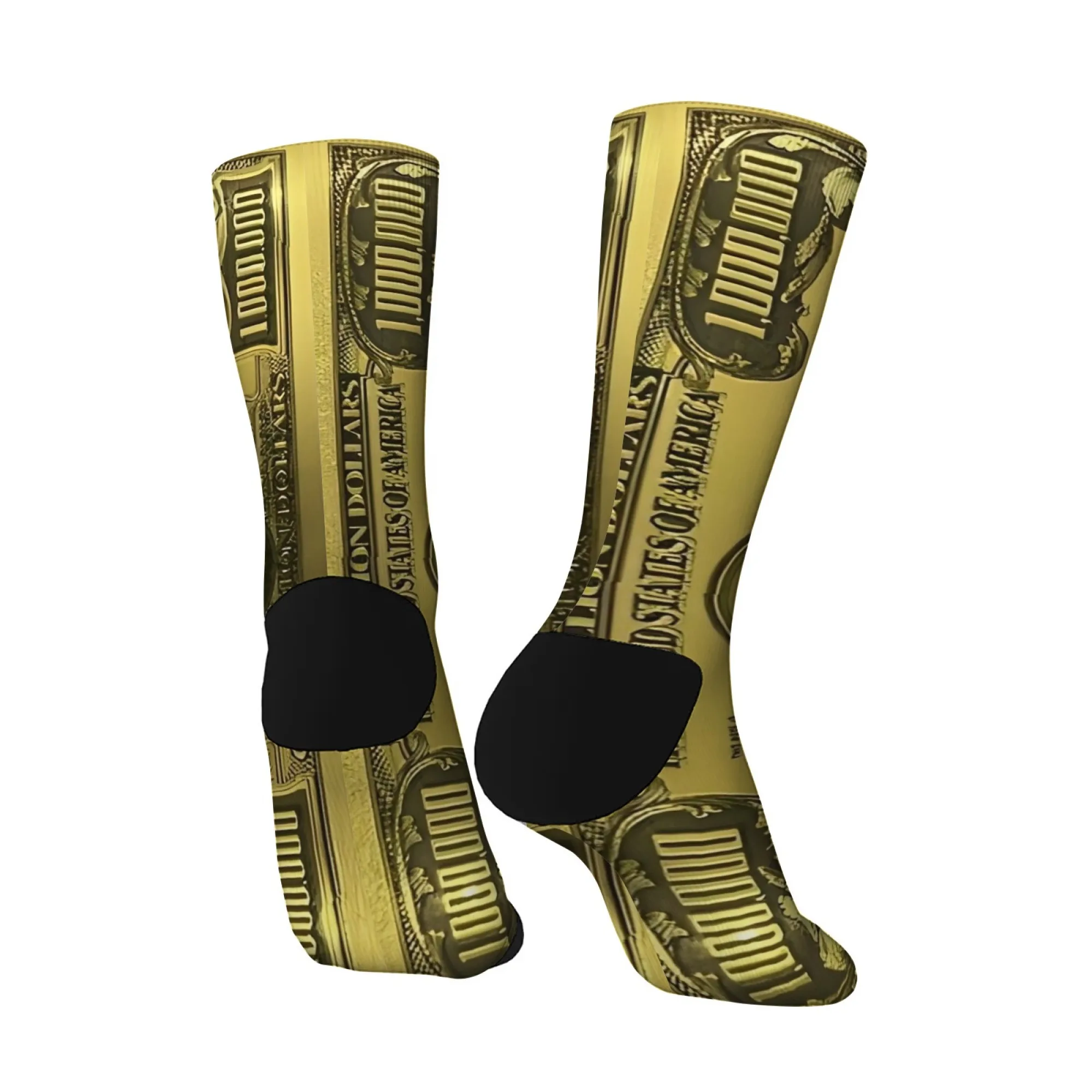 Chaussettes d'équipage à motif de pièce d'or de luxe rétro Harajuku, chaussettes pour hommes imprimées Statue de la Liberté, nouvelles chaussettes décontractées hip-hop tendance de rue