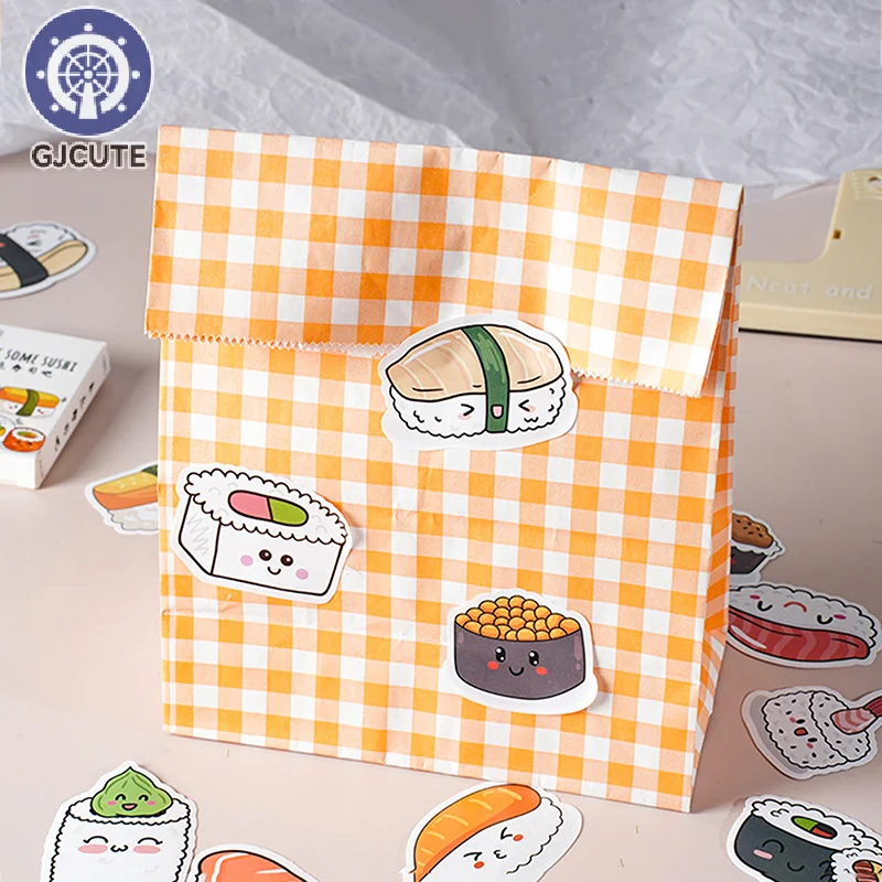 30Pcs/box Cute Cartoon Sushi Stickers Lovely Food Sticker For DIY Diary Scrapbook Decoration Decals Children's Toy