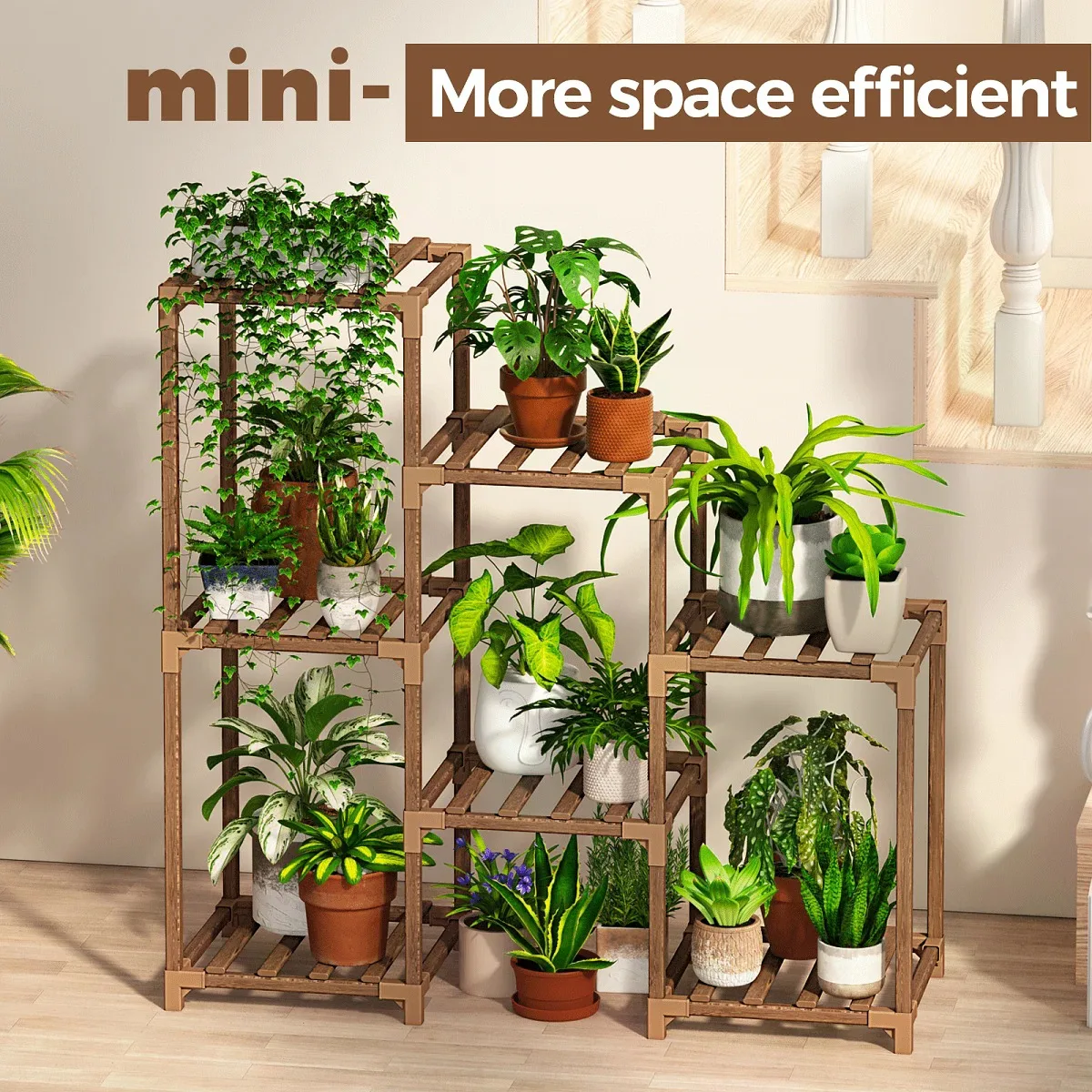 Plant Stand Indoor Plant Shelf Outdoor Wood Plant Rack For Multiple Plants 3 Tiers Ladder Plant Pot Holder For Living Room Patio Boho Home Decor For Gardening