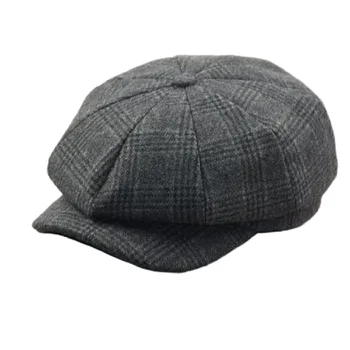 Oohmy Mannen Klassieke Krantenverkoper Gatsby Hoed voor Klein Hoofd en Groot Hoofd Oversize Plus Size Blend Wol Vintage Platte Klimop Cabbie Cap Geschenken