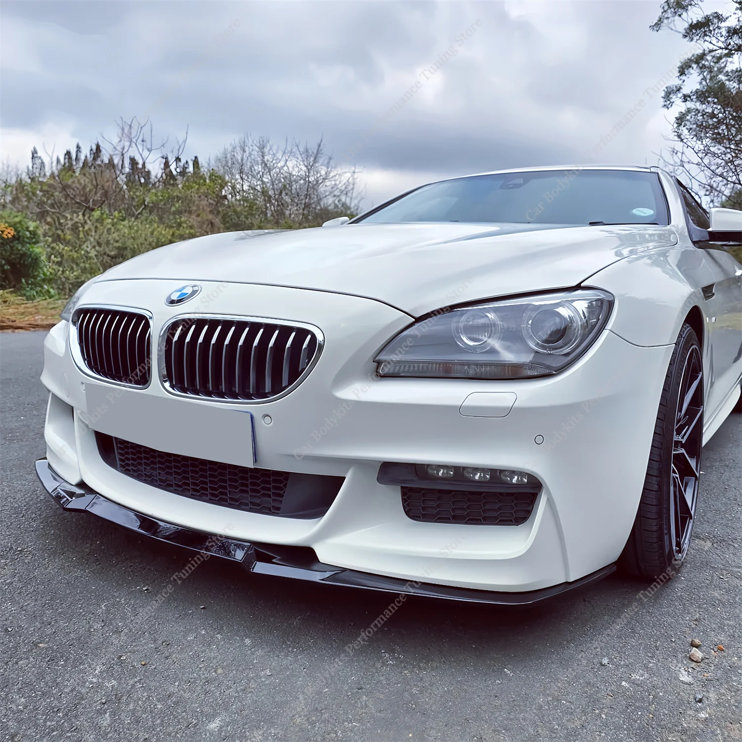 For Bmw F12 F13 F06 V Style Front Bumper Lip Spoiler Splitter Diffuser 640i 650i 640d M Sport 2012-2018 Styling Bodykits Tuning