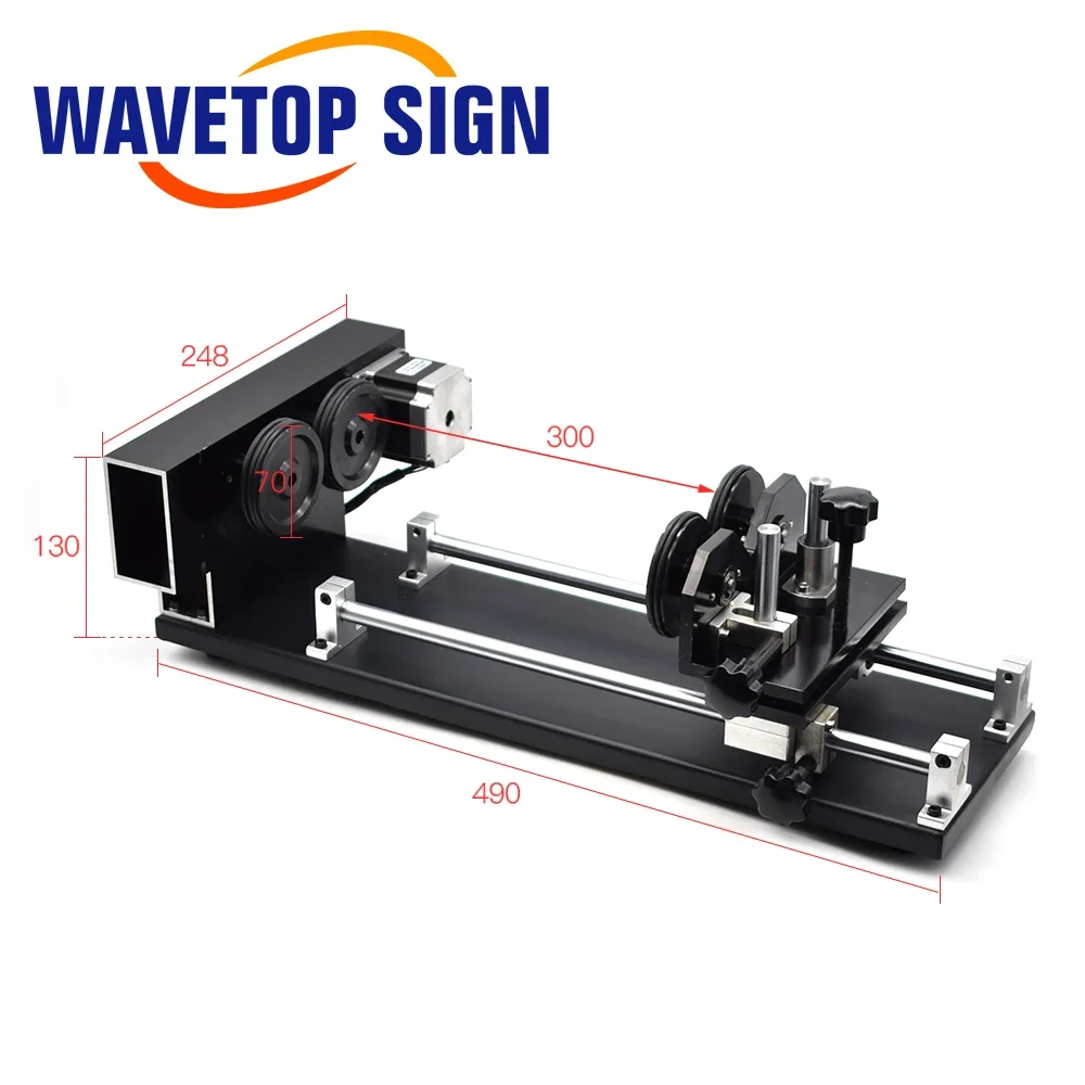 WaveTopSign 2/3 Phase Rotation Axis Rotary Engraving Attachment For CO2 Laser Cutting Engraving Machine