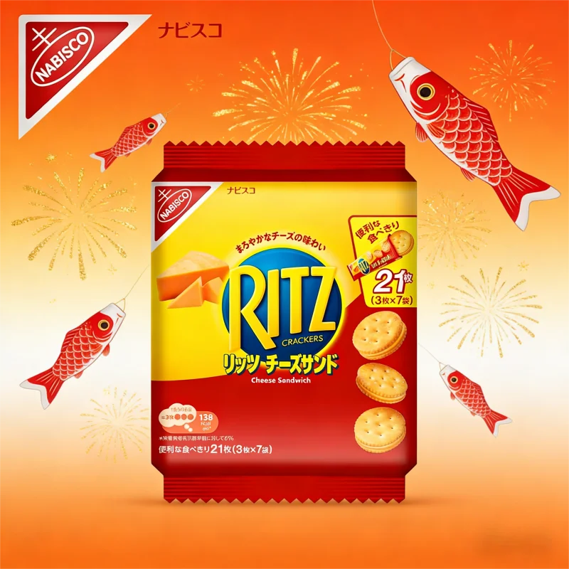 モンデリーズジャパン リッツ ファミリーパック チーズサンド 187g、送料無料、国内配送、スナック、乾燥餃子