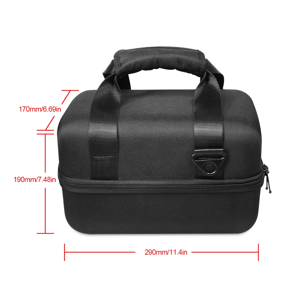 Hard Carrying Case Double Zipper Portable Storage Bag EVA with Shoulder Strap for Devialet Phantom II 95/98dB Wireless Speaker