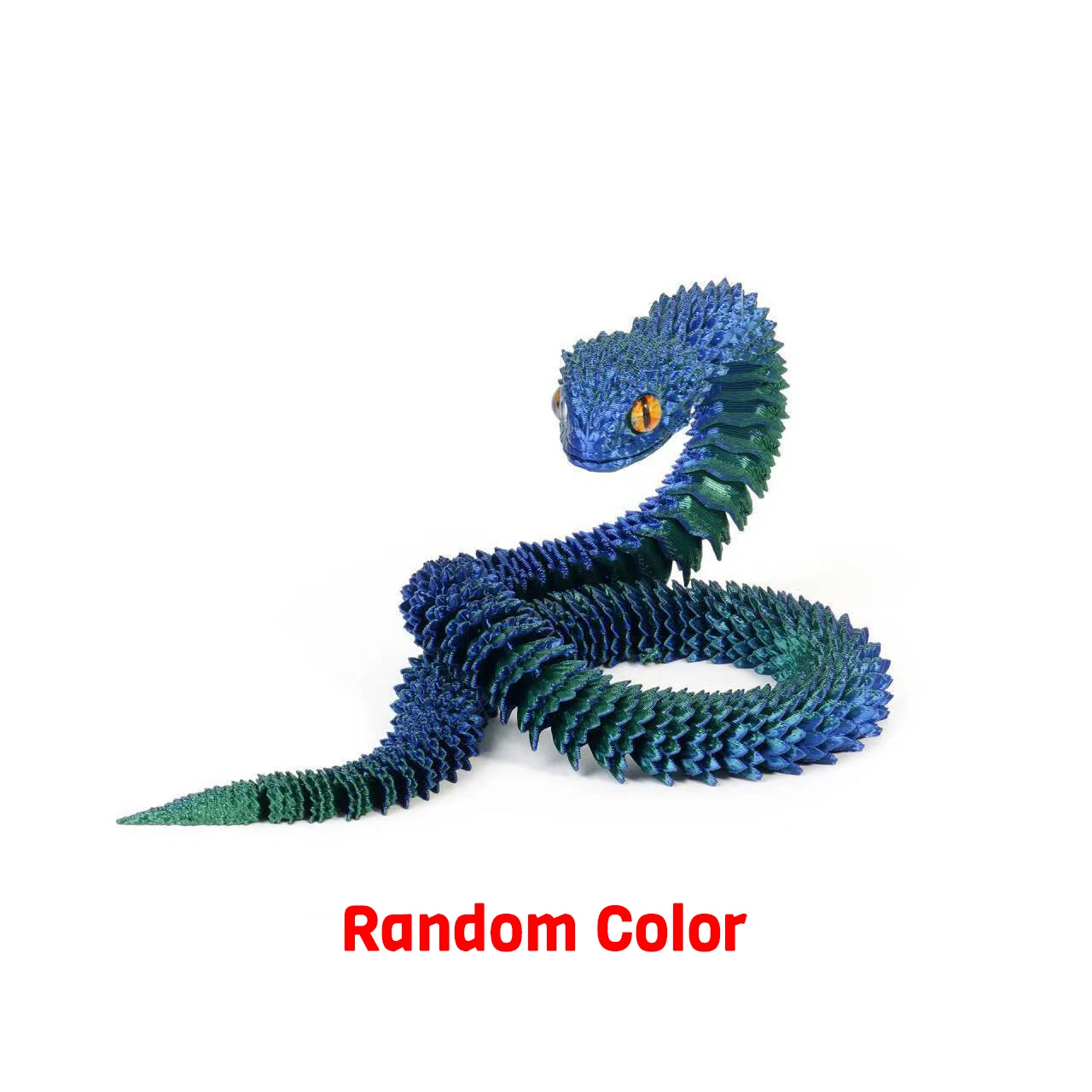 2026 Nieuwe 3D Geprinte Realistische Slangenbeeldje Beweegbare Gewrichten Fidget Toy Simulatie Slang Jaar Bureau Ornament Dierenmodel Cadeau