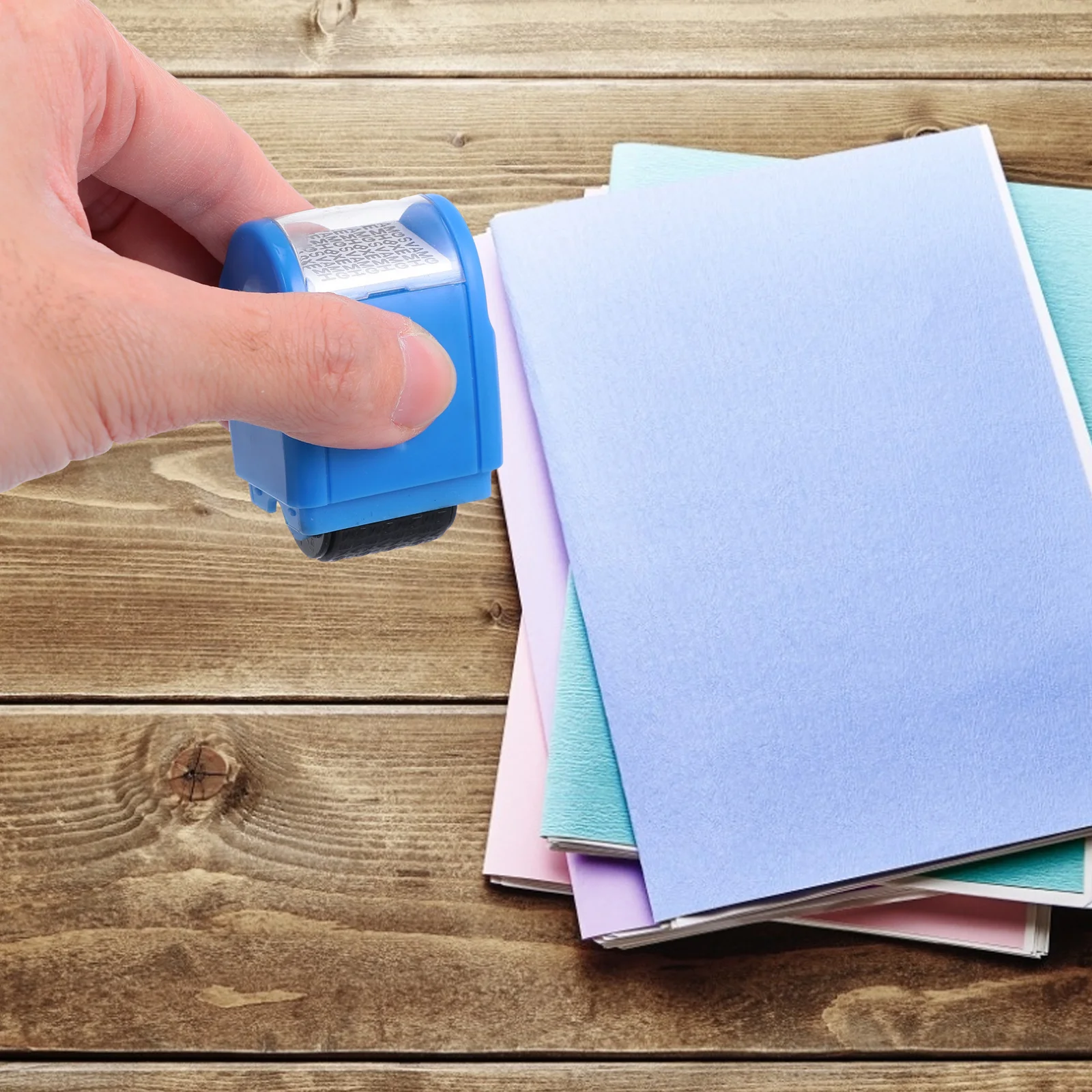 2Pcs Compact Confidential Stamps Waterproof Reusable Garbled Seals for Protecting Personal Data and Mail Security