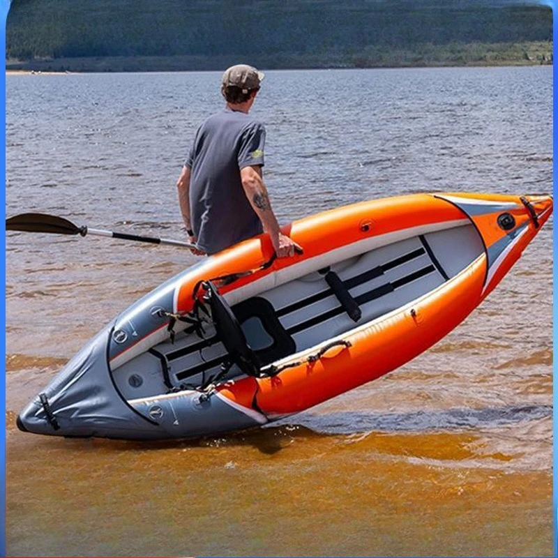 Single kayak inflatable boat wear-resistant rubber boat folding canoe