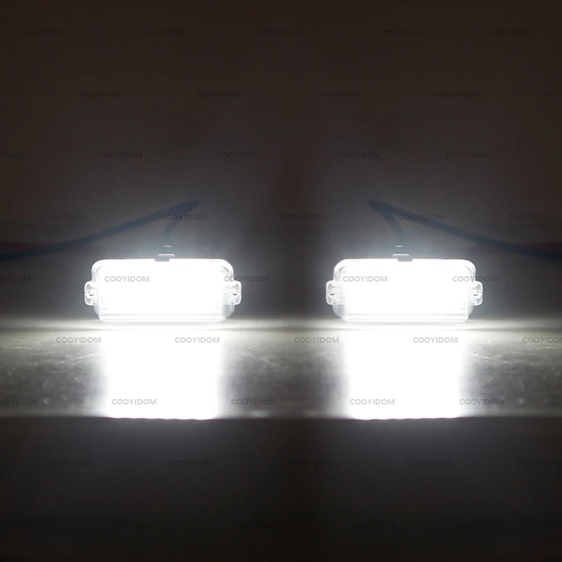 R-AUTO 2 Pcs LED Number License Plate Light Lamp Super White Error Free For Toyota Avensis Camry Yaris For Peugeot Citroen 206