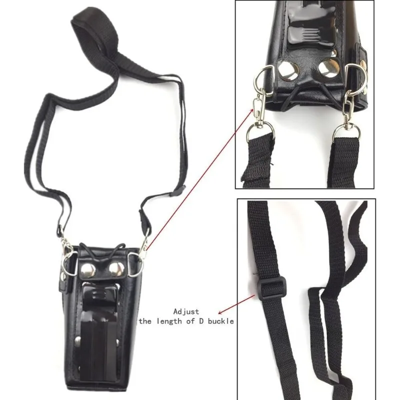 Hard Leather Carry Case Holster with Belt Clip Strap For Motorola GP3688 CP140 CP150 EP450 CP160 CP200 CP040 Two Way Radio Bag