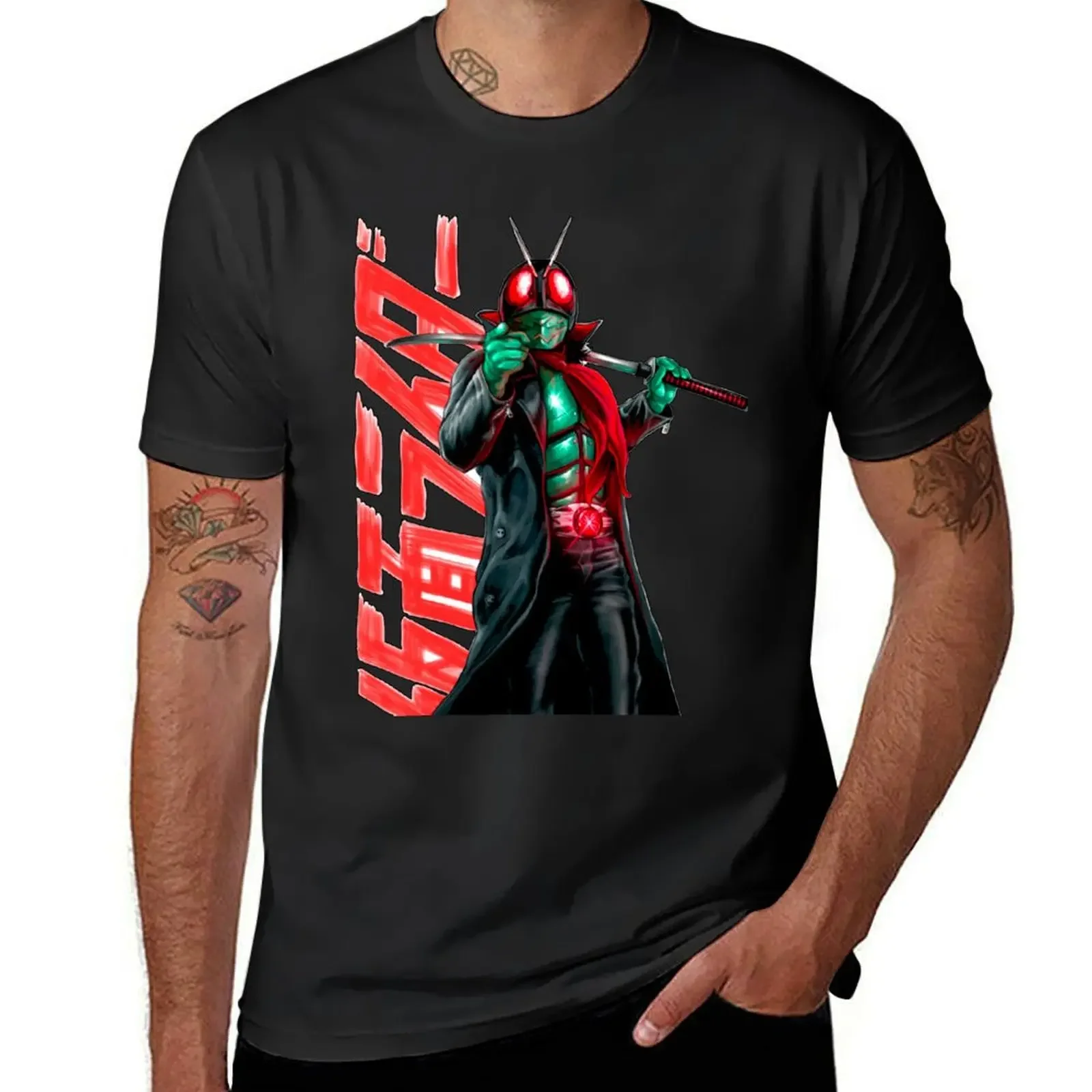 summer tops heavyweights heavyweight t shirts for men shin kamen rider T-Shirt Hot Sale Round Collar harajuku Crewneck Outfits