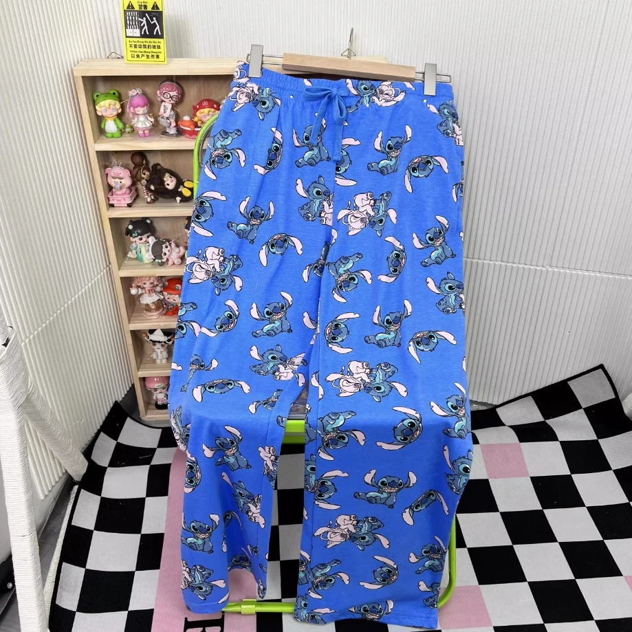 

Kawaii Y2k Stitch женские брюки аниме мультфильм мягкие свободные KT Kuromi My Melody спортивные штаны на открытом воздухе удобная одежда пижамы