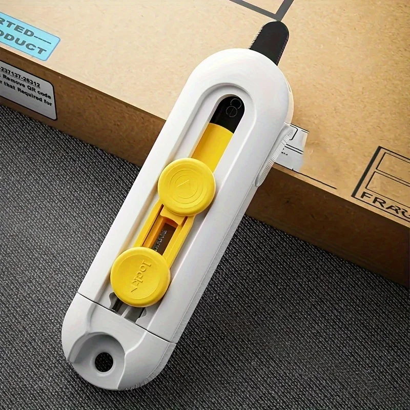 Box Cutter Mini Magnetic Box Cutter Box Cutter Sicherheitsschloss zum Öffnen von Paketen Kartons Box Opener Razor Perfekt für den Heimgebrauch