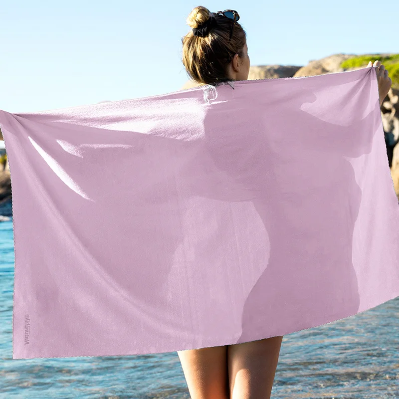 Naturehike Quick Dry Moisture Transfer Breathable Bath Towel Travel Beach Towel Sports Gym Towel Absorbent Towel Pink Yellow - Detail Angle #02