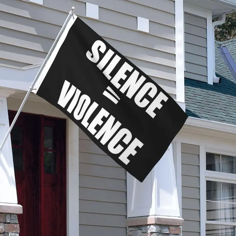 Flagnshow 100% Polyester Silence Is Violence Flag