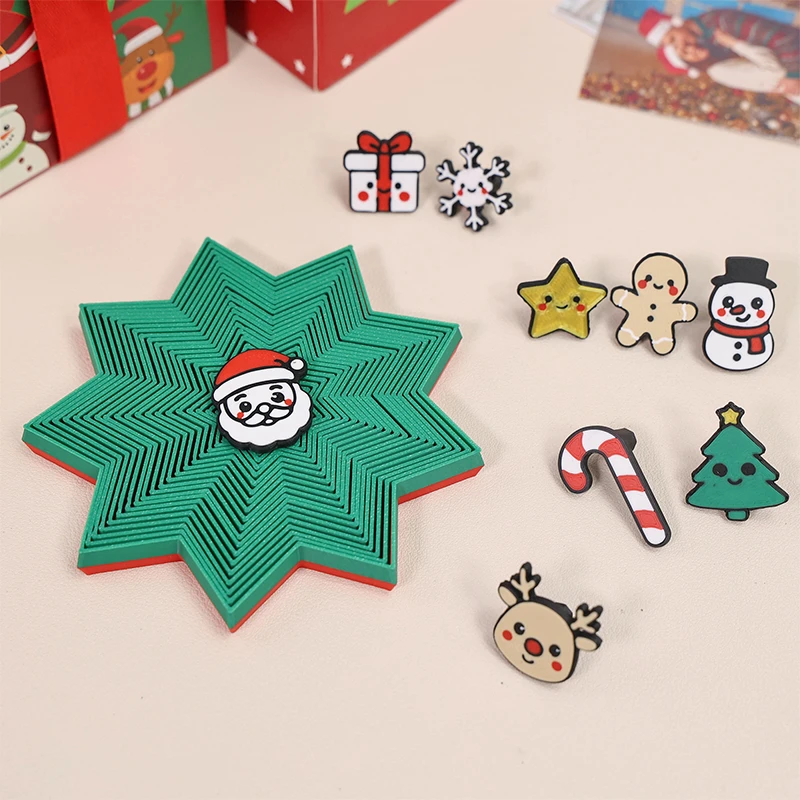Jouet étoile Fidget de noël imprimé en 3D, Spinner à doigt, décompression, Anti-Stress, jouet cadeaux