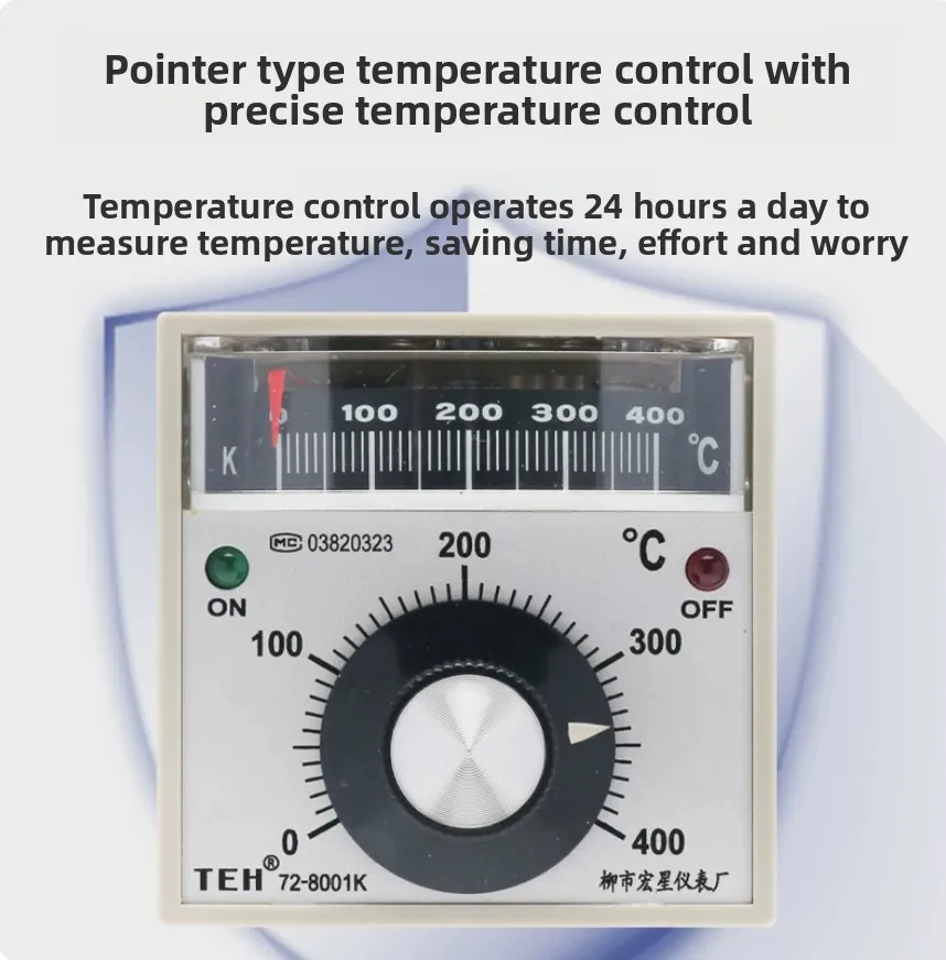 TEH48-4001  TEH72*72-8001 Gas Stove Electric Oven Pointer Temperature Controller 0~400℃ AC220V 48*48mm