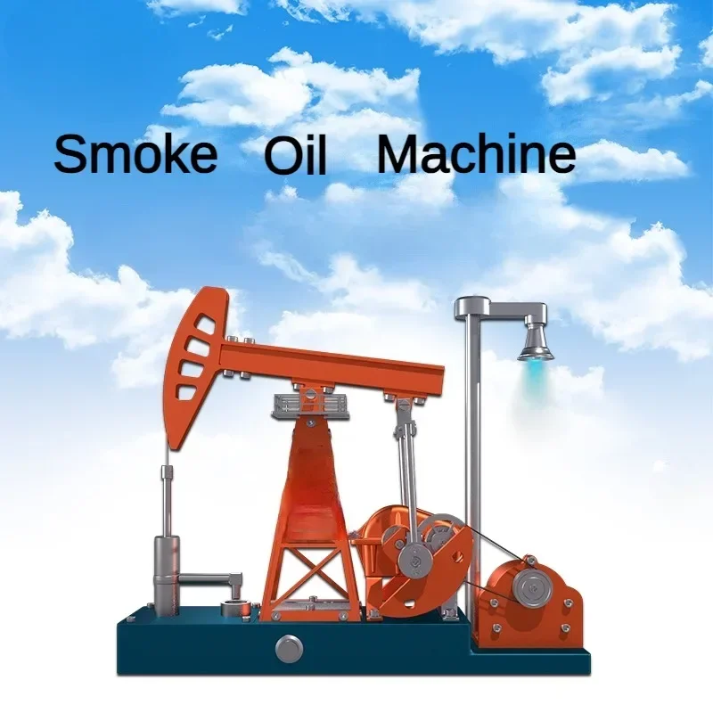 Oil Extraction Machine Model Toy Simulation Assembly Electric Pumping Unit Oil Field Kowtow Machine Full Metal Model Toys Gift