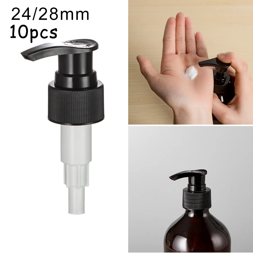 

DIY Replacement Pump Dispenser Black Bottle Liquid Lotion PP Plastic Without Bottle 10pcs 28mm New High Quality