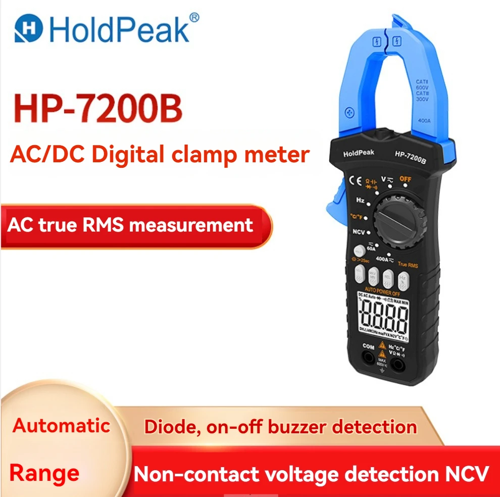 

HP-7200B Multifunctional Current Fully Automatic Digital Multimeter Intelligent AC/DC Electrical Measurement Clamp Meter