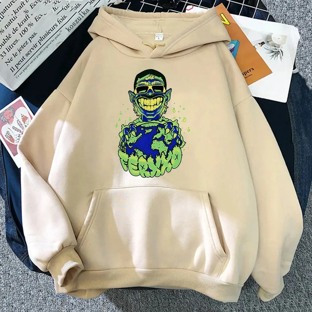 

FerxxoCalipsis Hoodies Cotton Plus Fleece Sweatshirts Harajuku Streetwear Vintage Ferxxo Feid Sixdo Pullover Sweatshirts