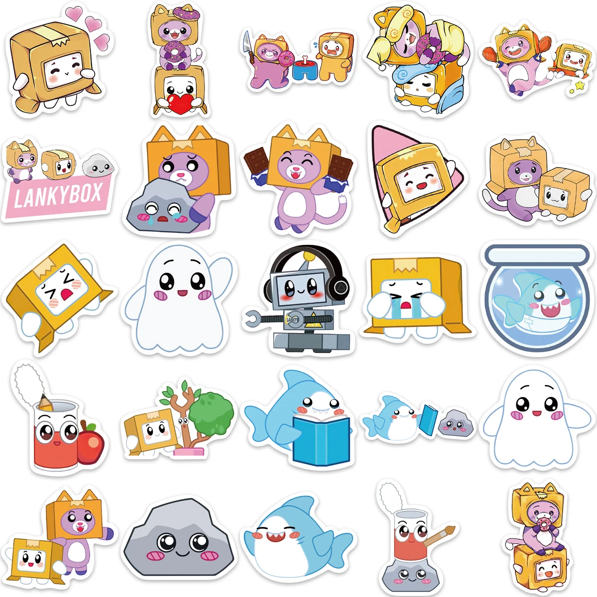 10/50pcs Lanky Box Cartoon Cute Stickers Packs Book Skateboard Luggage Guitar Gifts Car Kids Toys Laptop Stickers Graffiti