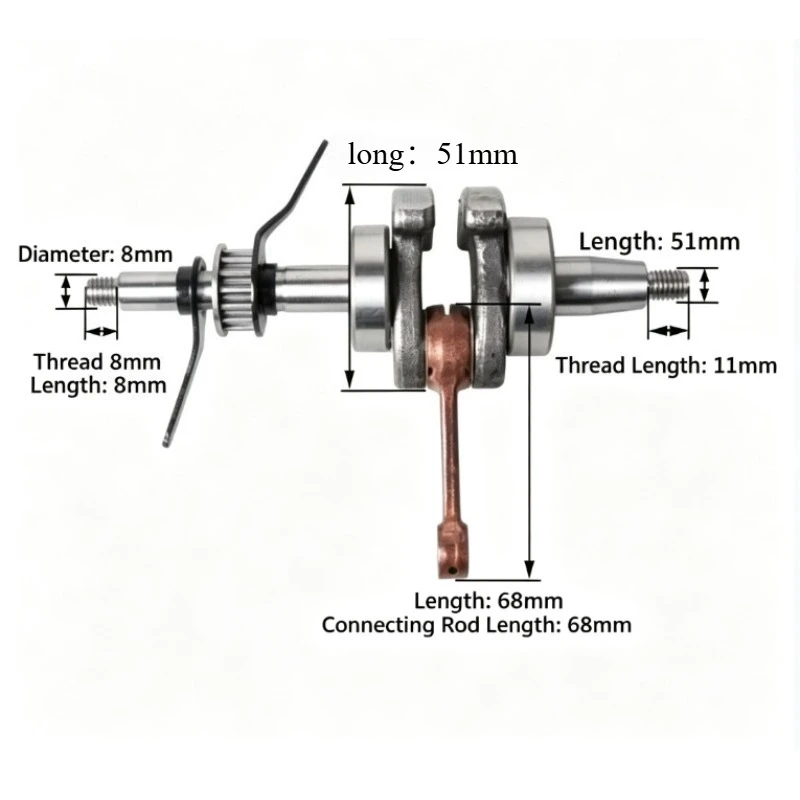 Crankshaft For 140F For GX35 GX 35 4 Stroke Lawn Mower Small Gas Engine Motor Part