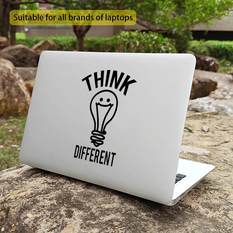 Think Different Bulb Decal Vinyl Laptop Sticker for Macbook 13 14 Pro Air Retina 15 Inch Mac Skin Notebook Wall Instrument Decor