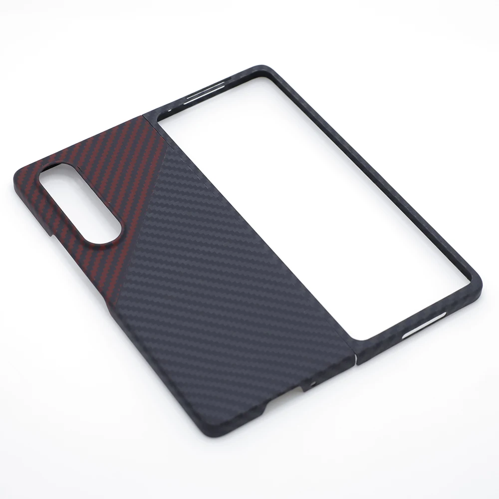 Colorful Genuine Aramid Fiber Two-color Carbon For Samsung Galaxy Z Fold 4 Upgraded Version Ultra Thin Z Fold 3 Full CASE Cover