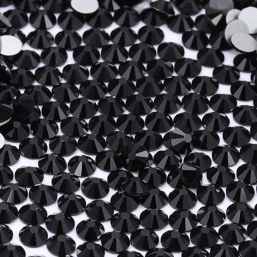 Strass en verre à paillettes SS3-SS50, multi-tailles, haute qualité, grand paquet, cristal à base plate pour Nail Art, artisanat, décoration DIY