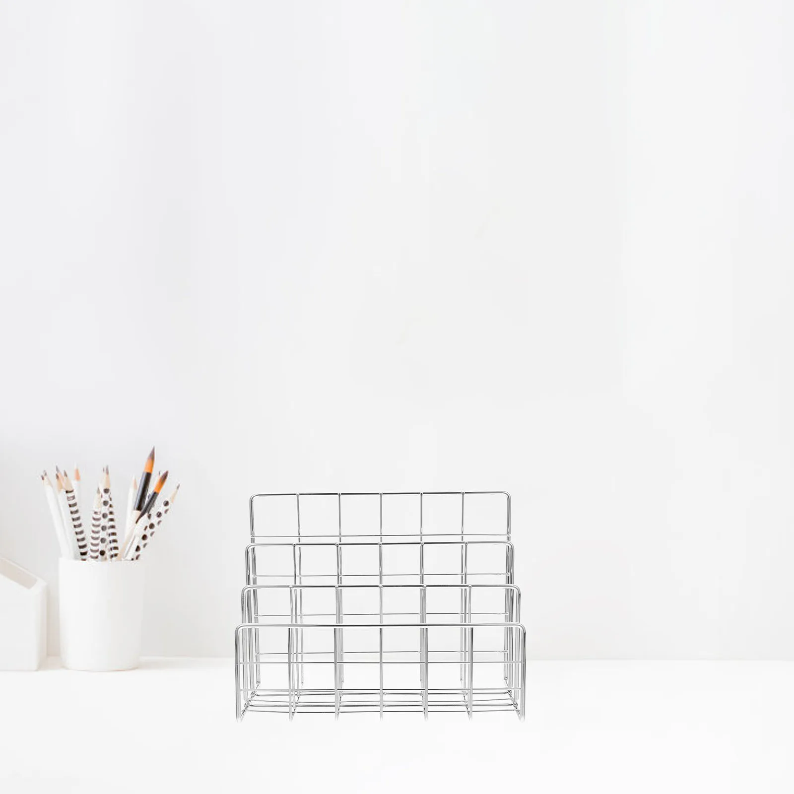 

Desktop File Organizer Iron Desk Folder Organizer For Documents Mail Sorter Notebook Holder Magazine Rack Receipt Paper