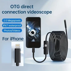 Endoscope Camera For iPhone Cars Endoscopic Waterproof 8 LEDs Borescope Automobile engine Inspection iPhone