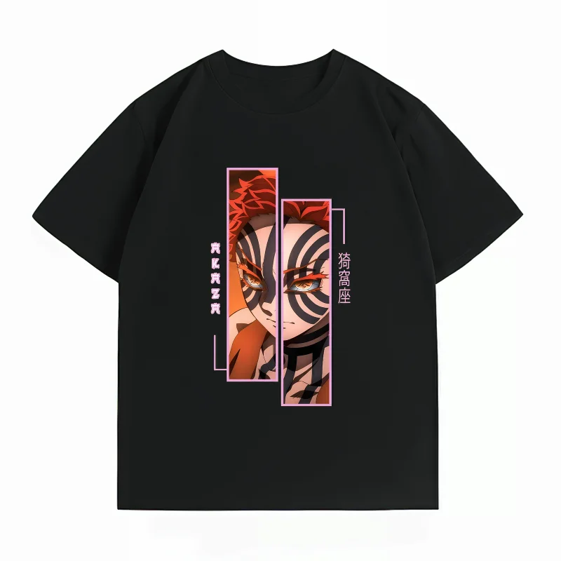 Anime Merchandise Demon Slayer - Anime iblis avcısı Akaza baskılı tişört