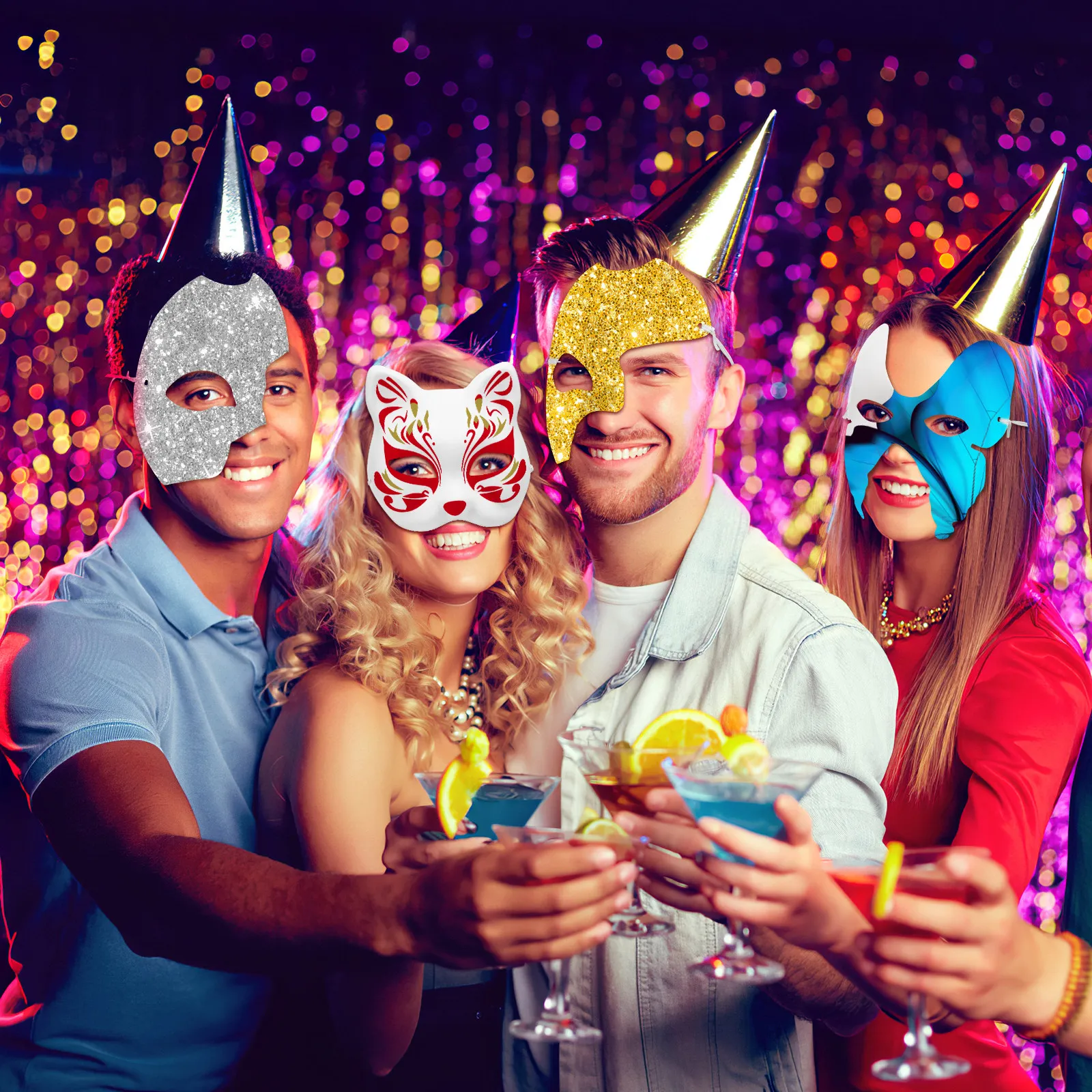 

15Pcs Plain Paper Masquerade Masks Pulp Material Lightweight Comfortable Paintable Coloring Mask for Masquerade Ball Cosplay