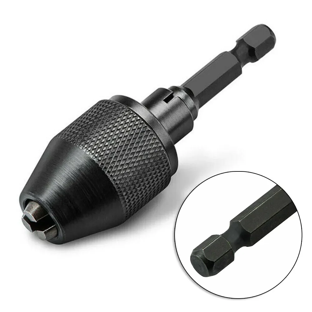 1/4 Inch Keyless Chuck Conversion Hex Shank Adapter Drill Bit Quick Change Driver Metalworking Drilling Machine Drill Chucks