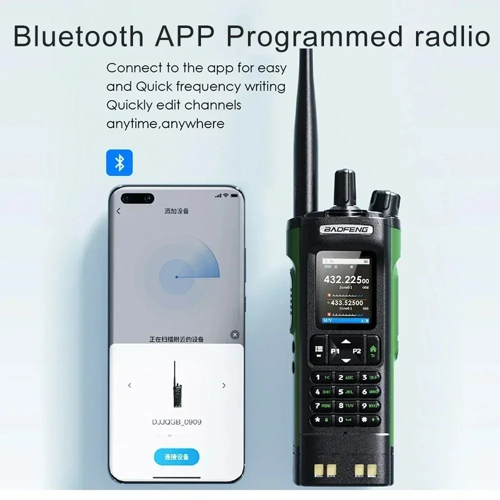 Baofeng UV32 10 واط لاسلكي تخاطب نظام تحديد المواقع وظيفة شاشة كبيرة نسخة لاسلكية تردد ستة نطاقات نوع C لحم الخنزير 2 طريقة راديو