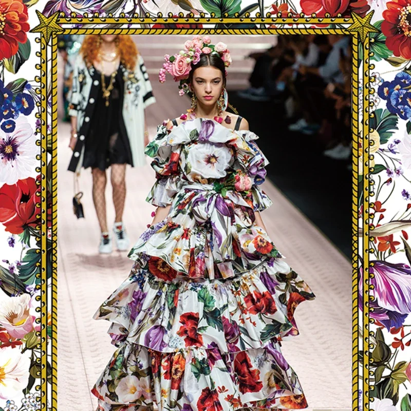 

Микроэластичная ткань для платья с принтом, 100% полиэстер, ткань с принтом «Неделя моды», оптовая продажа, полиэфирная ткань на метр, шить своими руками