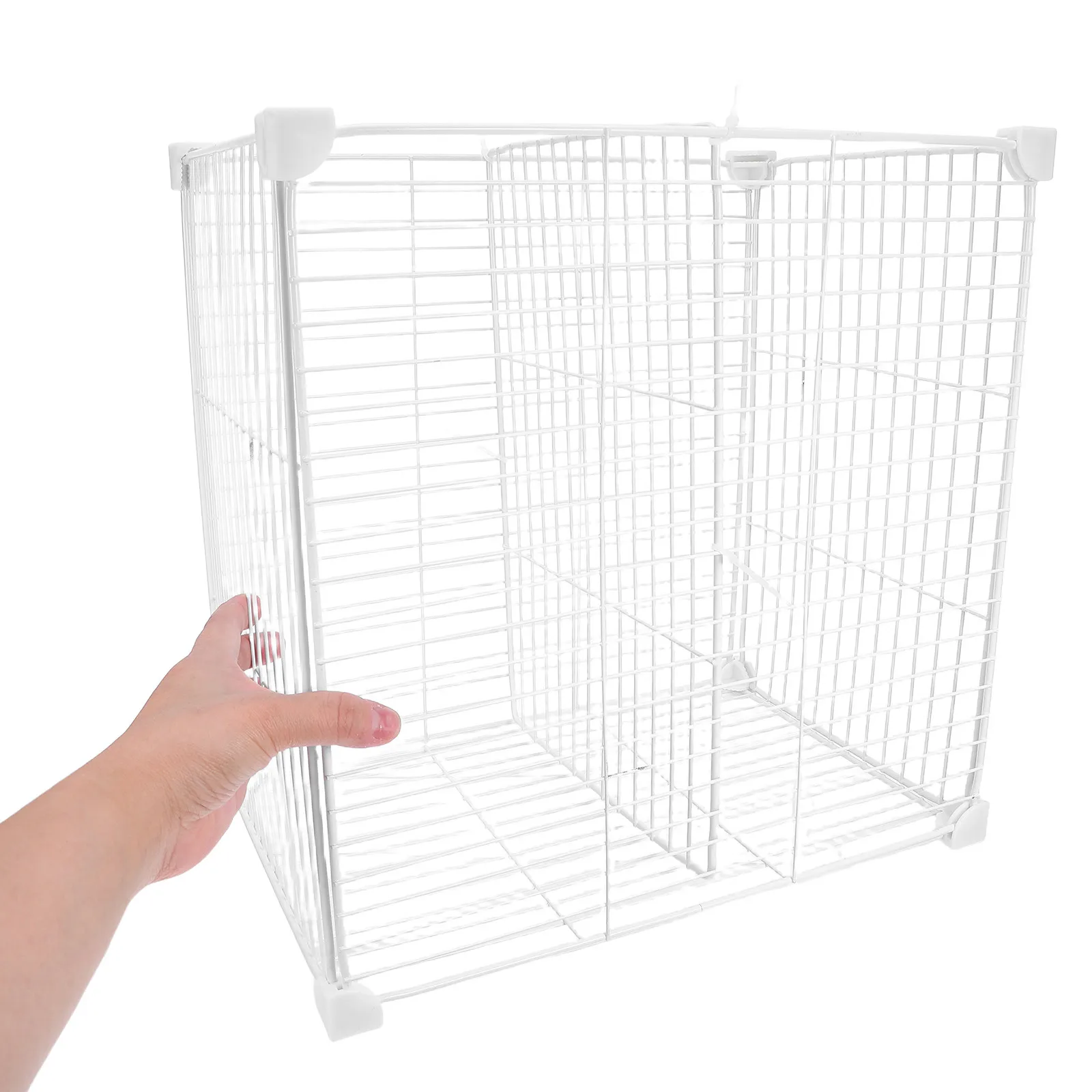 Freezer Basket Dividers 2 Grids Metal Mesh Organizer Chest Freezer Storage Bins Modular Shelf Partition Refrigerator Space Saver
