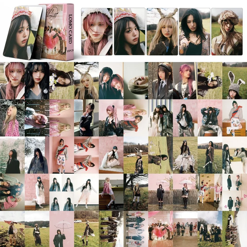 

55 шт. Kpop IVE Lomo Cards IVE Новый альбом EMPATHY портретные фотографии карты Yujin Gaeul Wonyoung LIZ Rei Leeseo фотокарта подарок