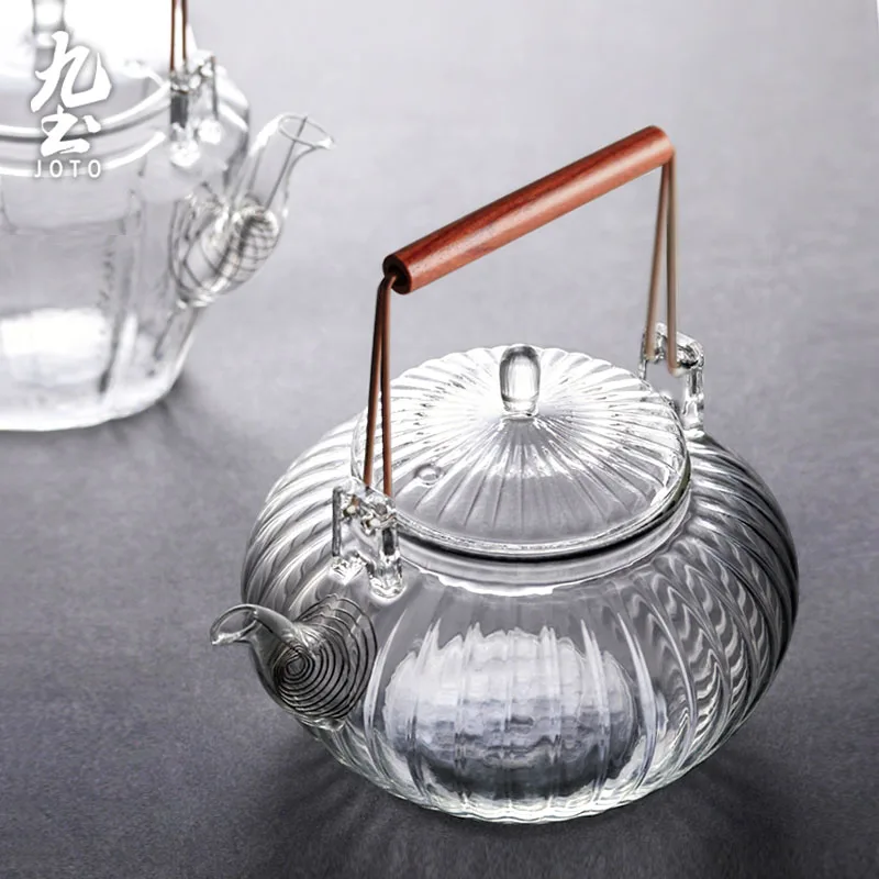 JOTO Design elegante e transparente, resistente ao calor, suave e controlado, chaleira de vidro CHR0608