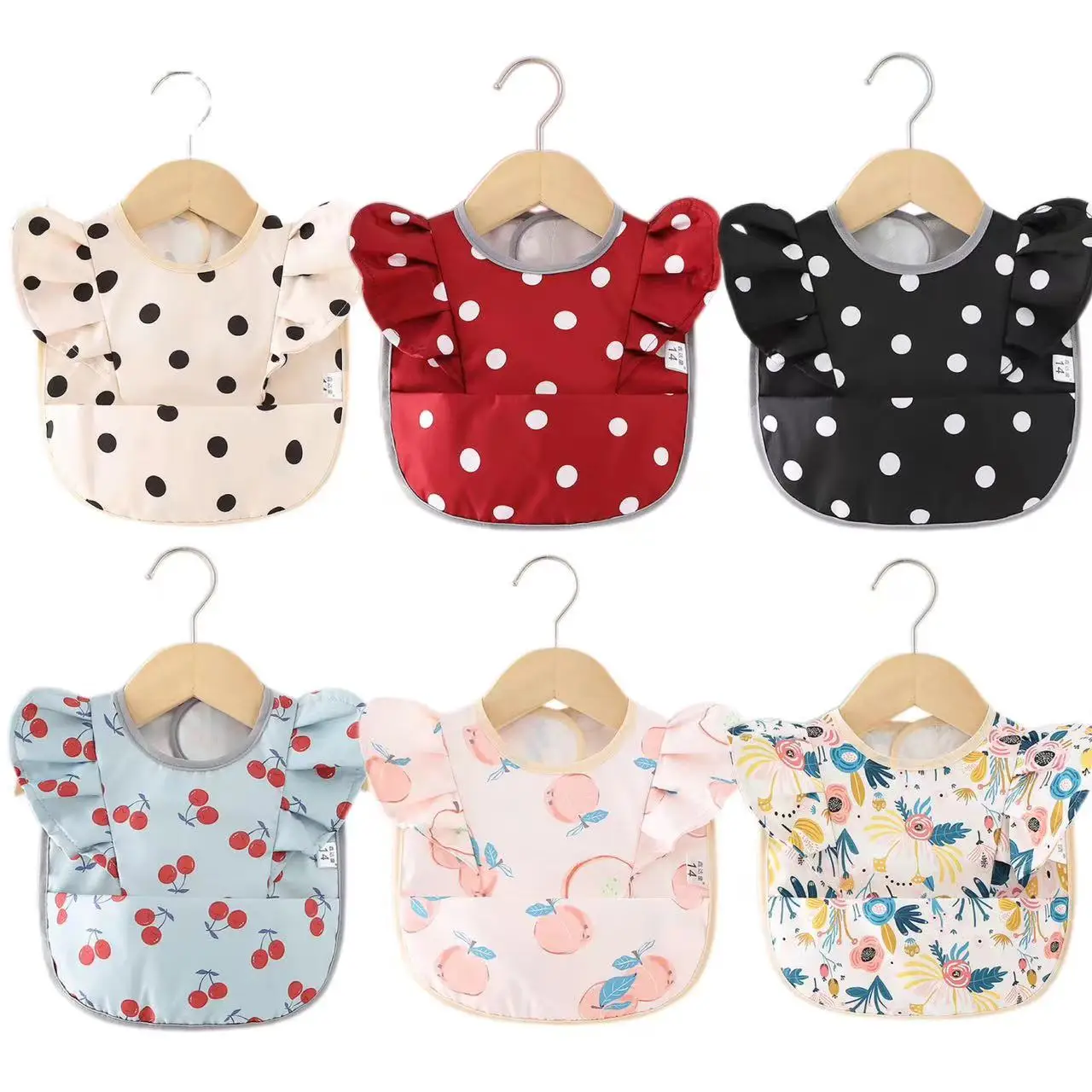 Children Feeding Aprons Waterproof Non Sleeve Baby Bib with Pocket Infant Full Cover Anti-dirty Saliva Bib Baby Burp Cloth Smock