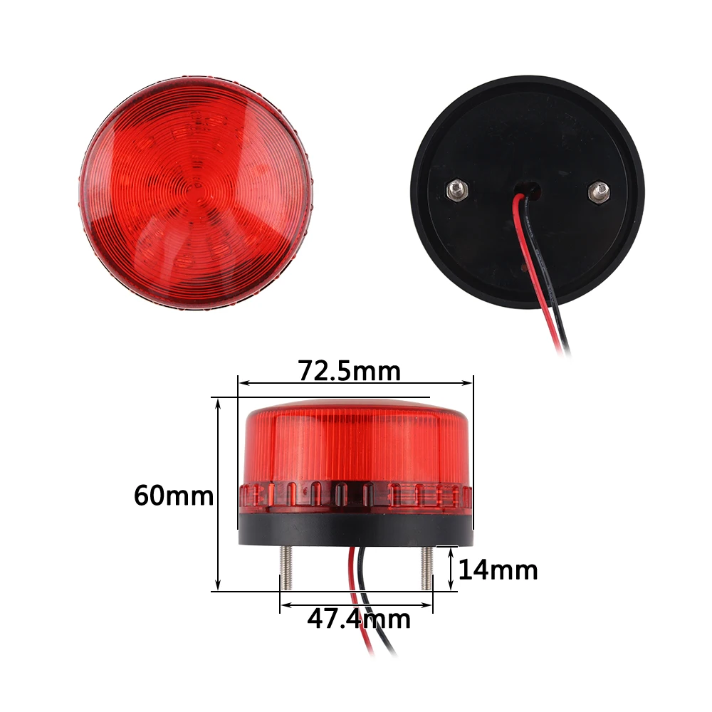 Small Strobe Signal Warning Light 12V 24V 110V 220V LTE-5061 Indicator LED Lamp Security Alarm Flashing Light With/No Sound