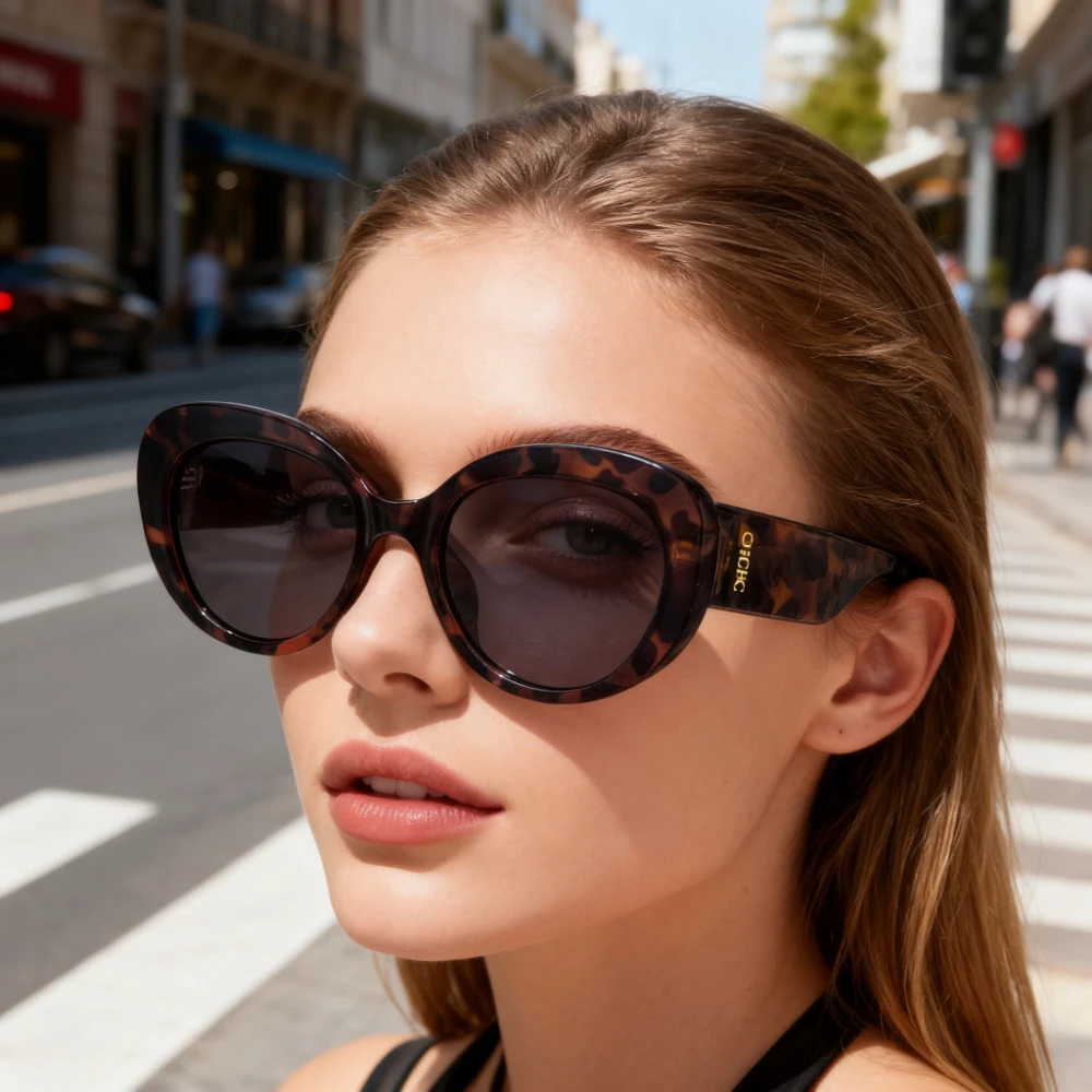 

New Trendy Oversized Sunglasses for Women Minimalist Cat Eye Fashion Large Frame UV Protection Stylish Eyewear