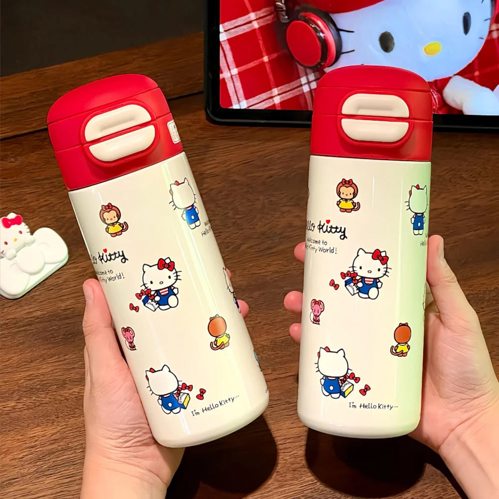 

530 мл аниме Sanrio Hello Kitty термос из нержавеющей стали с рисунком Куроми Мелодия большой емкости портативная бутылка для воды чашка подарки