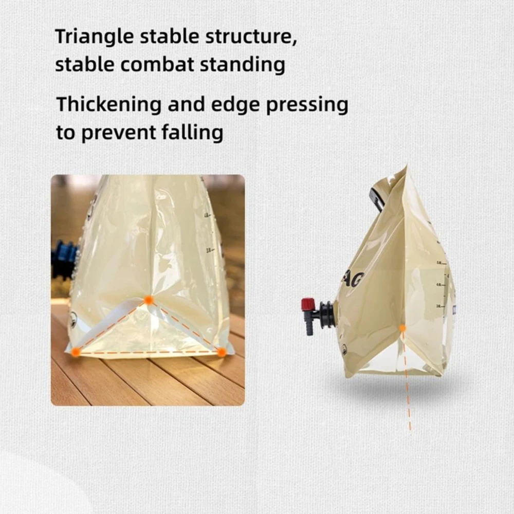 Outdoor Large Capacity Water Bag 8L Portable Foldable Water Storage Bag Camping Car Food Grade Soft Water Storage Bag image 5