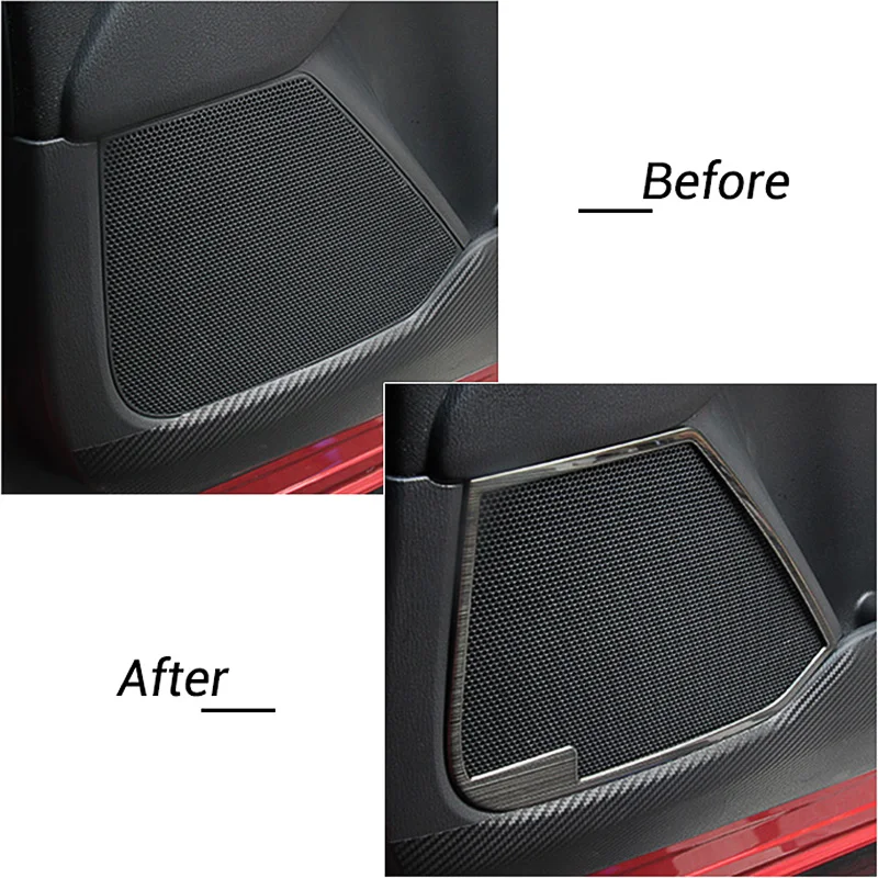 For Mazda CX-5 CX5 2017-2023 2024 KF Door Speaker Audio Sound Equip Trim Garnish Frame Ring Cover Stickers Strips Car Styling