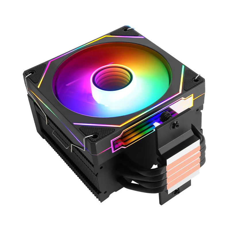 120 مللي متر 4 أنابيب الحرارة التبريد الصامت RGB مروحة وحدة المعالجة المركزية برودة متوافق إنتل LGA115x 1200 1700 18xx i5 i7 xeon x79 x99 2011 2066 AM4 AM5