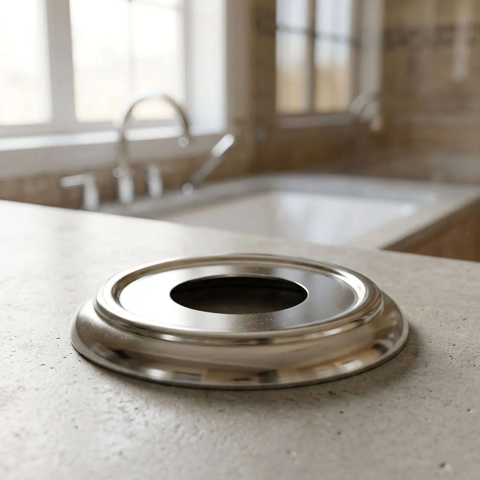 Foam Gasket Cover As Shown Stainless Steel Tub Spout Cover 1-1 2 Inches Inner Diameter Bathroom Decor Enhancer