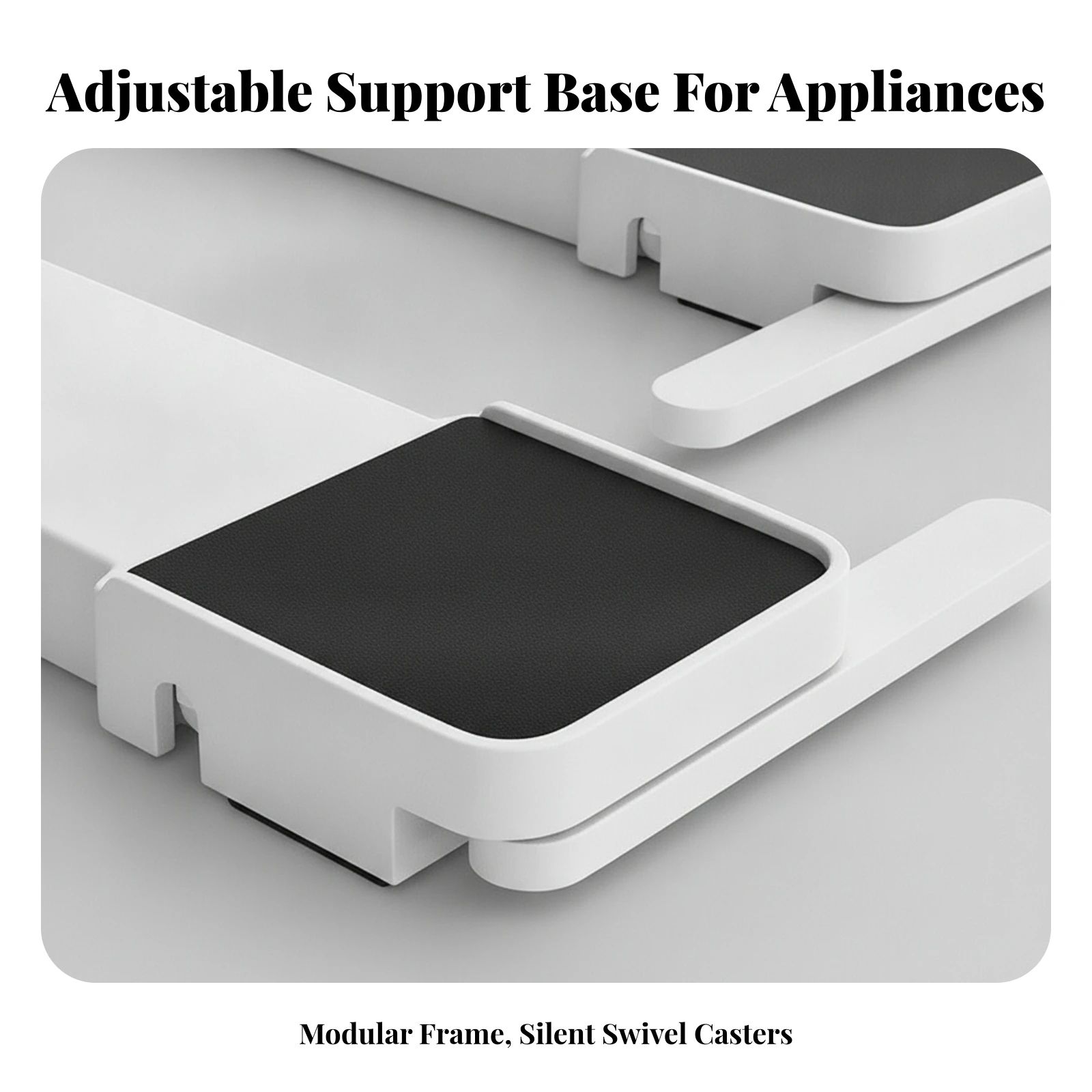 Mobile Washing Machine Base Retractable Mobile Appliance Base with Rollers Washing Machine Stand with Wheels Secure view 4