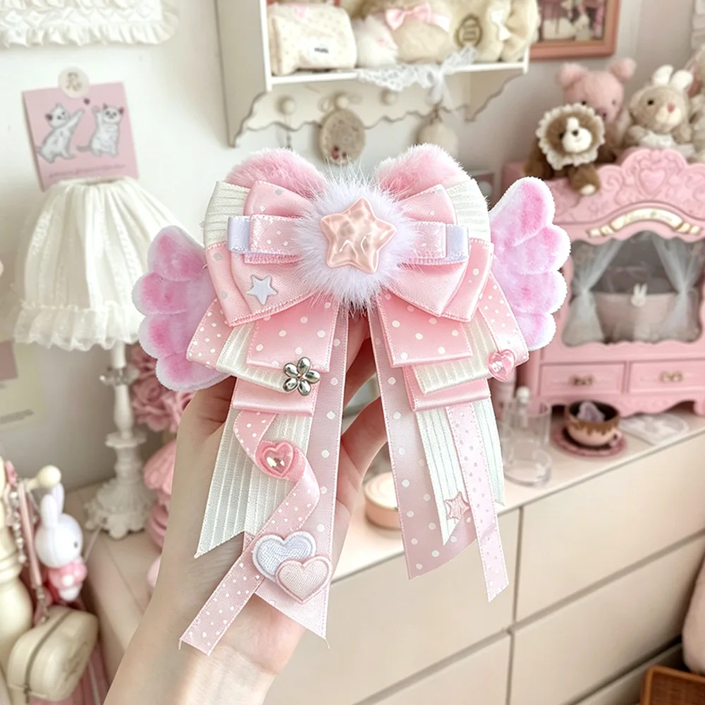 DIY Academy Style Love Wings Star Badge Bow Second Original Character Dress up Party Daily Skirts Shirts Tie Chest Flowers